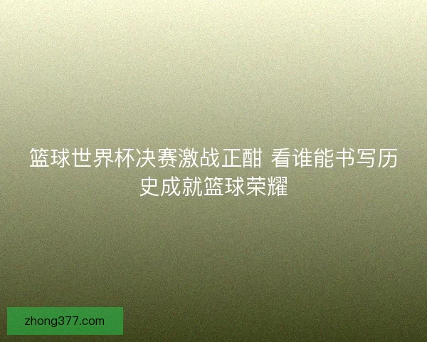 篮球世界杯决赛激战正酣 看谁能书写历史成就篮球荣耀 篮球世界杯决赛激战正酣 看谁能书写历史成就篮球荣耀