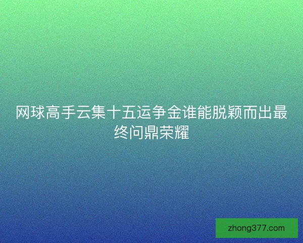 网球高手云集十五运争金谁能脱颖而出最终问鼎荣耀 网球高手云集十五运争金谁能脱颖而出最终问鼎荣耀